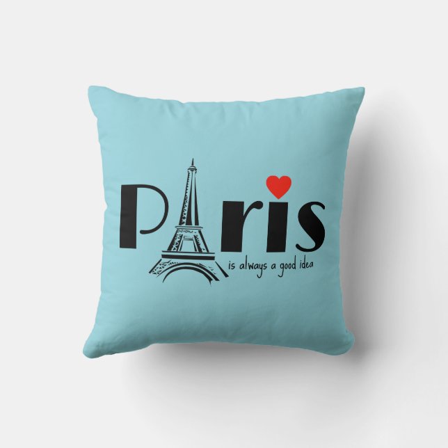 Coussin Conception de la Tour Eiffel de Paris  (Verso)