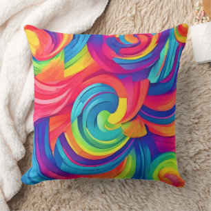Coussin Conception de la vague arc-en-ciel