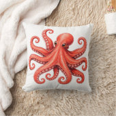 Coussin Conception de la vie marine de l'octopus océan (Couverture)