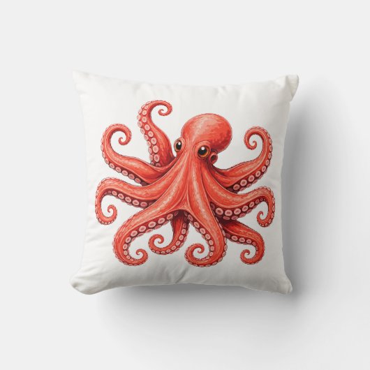 Coussin Conception de la vie marine des animaux de l'océan (Recto)