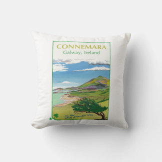 Coussin Conception de l'affiche de voyage Connemara Cushio