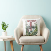 Coussin Conception de l'aquarelle du pont du Golden Gate d (Chaise)