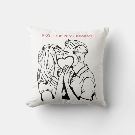Coussin Conception de l'enterrement de vie de jeune fille (Recto)