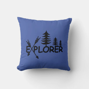Coussin Conception de l'explorateur - Jetez l'oreiller de 