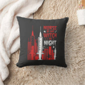 Coussin Conception de ligne d'horizon Halloween de sorcièr (Couverture)
