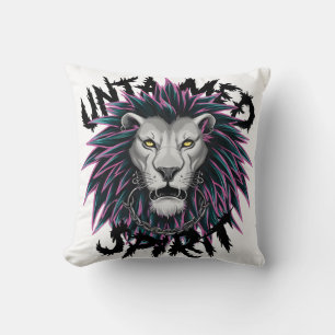 Coussin Conception de Lion Punk Spirit Untamed