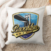 Coussin Conception de logo élégant Brooklyn Gold Swoosh (Couverture)