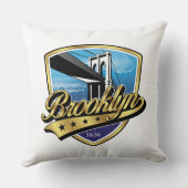 Coussin Conception de logo élégant Brooklyn Gold Swoosh (Verso)