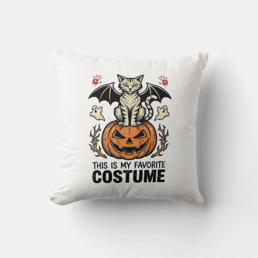 Coussin Conception de maillot de costume de chat de citrou (Recto)