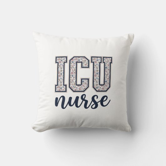 Coussin Conception de maillot universitaire floral d'infir (Recto)