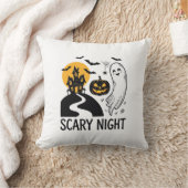 Coussin Conception de maison hantée Halloween de nuit effr (Couverture)