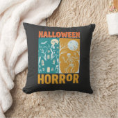 Coussin Conception de maison hantée Halloween Lune squelet (Couverture)