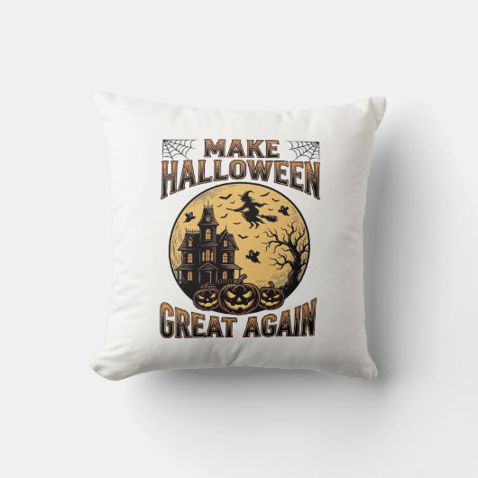Coussin Conception de maison hantée Halloween Vintage Grea (Recto)