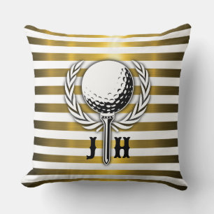 Coussin Conception de monogramme de golf élégant personnal