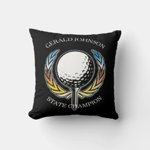 Coussin Conception de monogramme de golf minimaliste éléga