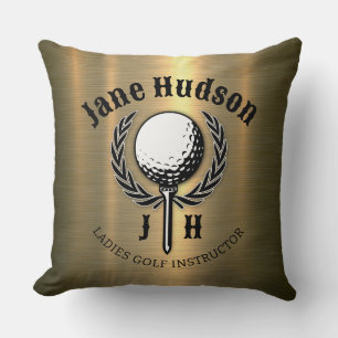 Coussin Conception de monogramme de golf pour dames élégan