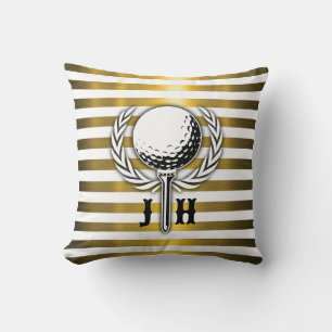 Coussin Conception de monogramme de golf sur mesure