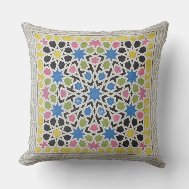 Coussin Conception de mosaïque d'Alhambra, 'de l'Arabe (Recto)