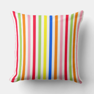 Coussin Conception de Motif de bandes multicolores