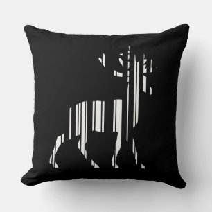 Coussin Conception de motif de code-barres de cerf BAR COD