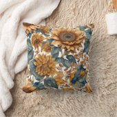 Coussin Conception de motif de tournesols dansants (Couverture)