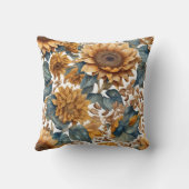 Coussin Conception de motif de tournesols dansants (Verso)