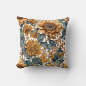 Coussin Conception de motif de tournesols dansants (Recto)