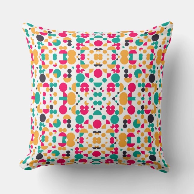 Coussin Conception de motif géométrique coloré (Recto)