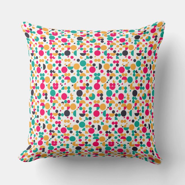 Coussin Conception de motif géométrique coloré (Recto)