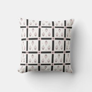 Coussin Conception de motif transparent de souris rose - D