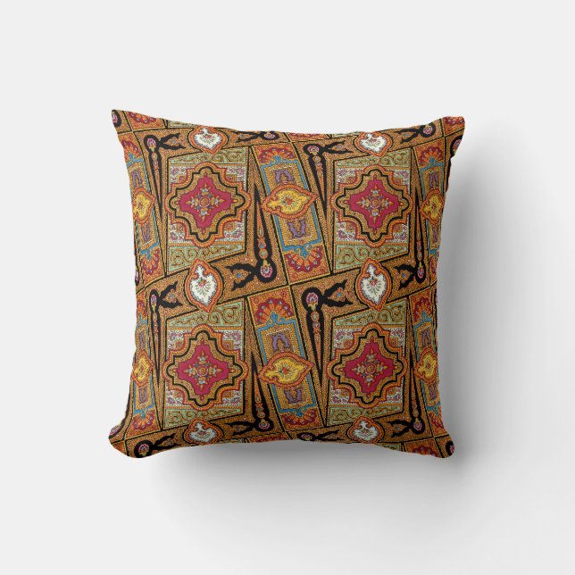 Coussin Conception de Motif vintage du Cachemire (Recto)