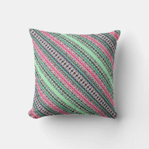 Coussin Conception de motifs aztèques colorés