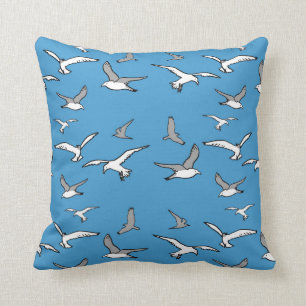 Coussin Conception de mouettes volantes