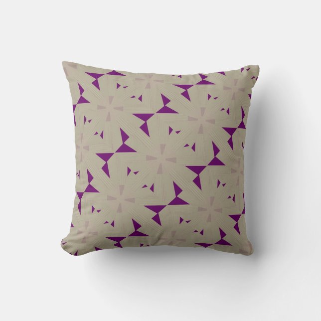 Coussin Conception de moulin à vent violet (Recto)