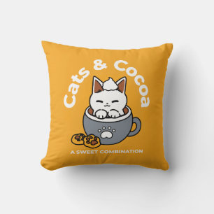 Coussin Conception de Mug de vacances avec Cosy Cat et Paw