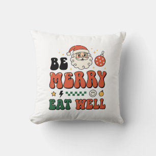 Coussin Conception de Noël Merry Manger Bien Santa