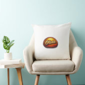 Coussin Conception de nom personnalisé Olivia Retro Sunset (Chaise)