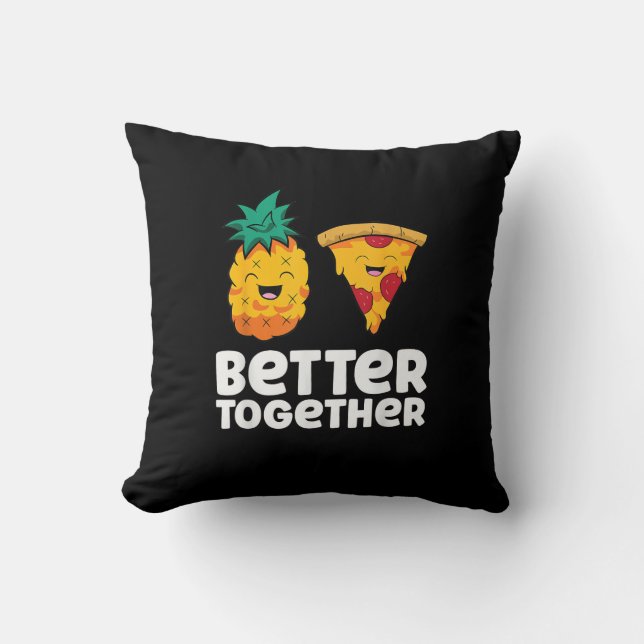 Coussin Conception de nourriture amusante de pizza à l'ana (Recto)