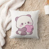 Coussin Conception de Panda Heureux | Vibrations Mignonnes (Couverture)