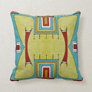 Coussin Conception de parfleche de 1860's de style de