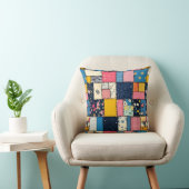 Coussin Conception de Patchwork adorable, Motif Joueur (Chaise)