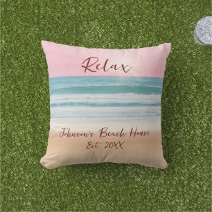 Coussin Conception de plage estivale Créez votre propre fa