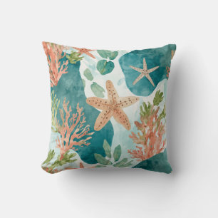 Coussin Conception de plage étoile de mer coquillage migno
