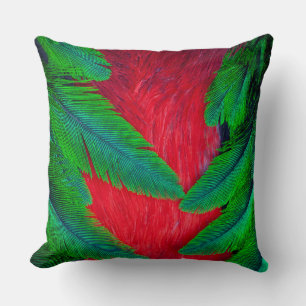 Coussin Conception de plume de Quetzal resplendissant