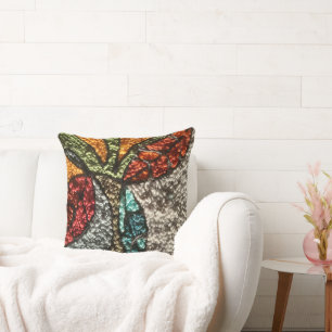 Coussin conception de poinçonnage à l'aiguille automne con