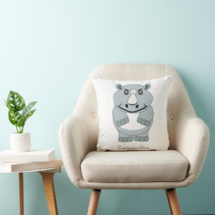 Coussin Conception de rhinocéros personnalisée