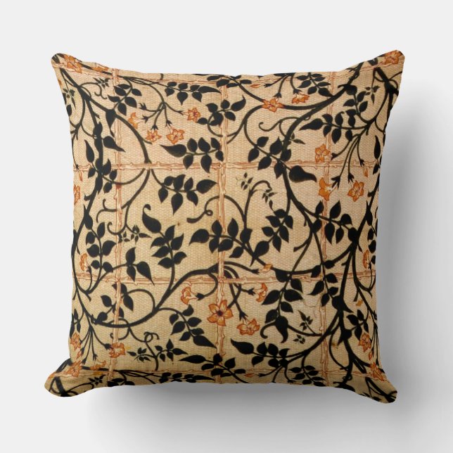 Coussin Conception de rideau en traînée de jasmin, 1868-70 (Recto)