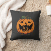 Coussin Conception de silhouette de citrouille Halloween B (Couverture)