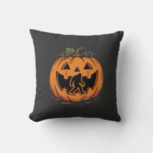 Coussin Conception de silhouette de citrouille Halloween B