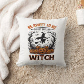 Coussin Conception de sorcière d'Halloween Sois doux ou so (Couverture)